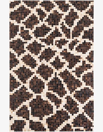 5' 2 x 8' 2 Cowhide Leather Rug