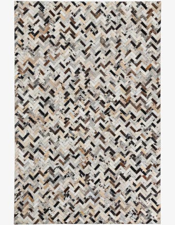 5' x 7' 7 Cowhide Leather Rug