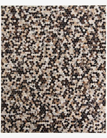 8' 1 x 9' 9 Cowhide Leather Rug