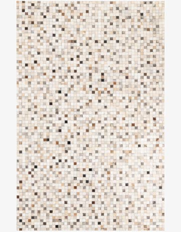 5' 1 x 8' Cowhide Leather Rug