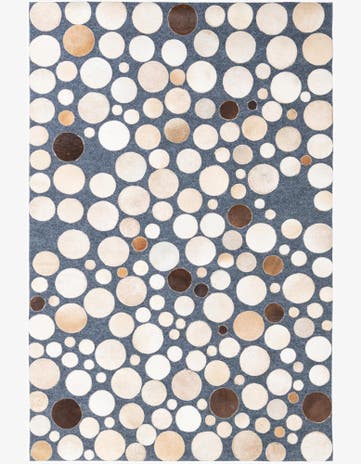 5' x 7' 5 Cowhide Leather Rug