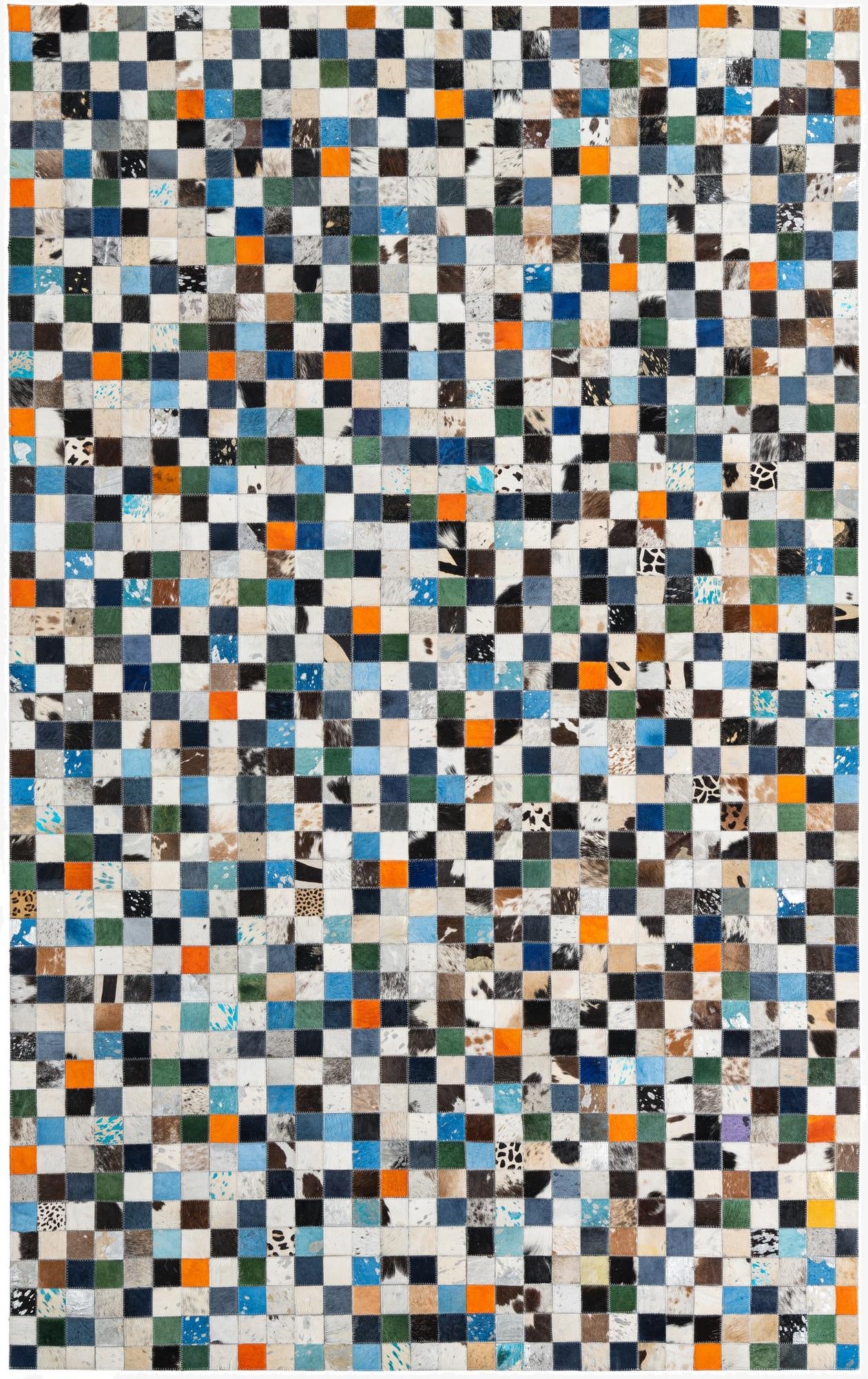 5' x 8' Cowhide Leather Rug