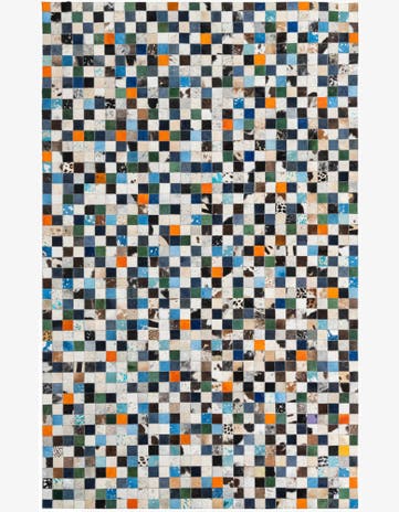 5' x 8' Cowhide Leather Rug