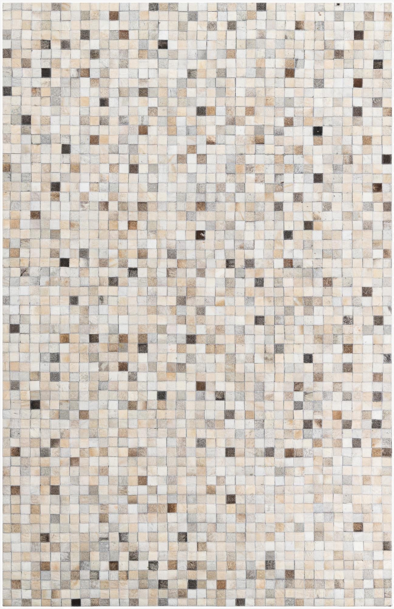 5' 1 x 7' 10 Cowhide Leather Rug