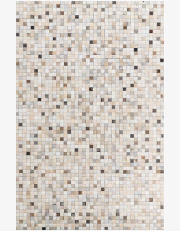 5' 1 x 7' 10 Cowhide Leather Rug