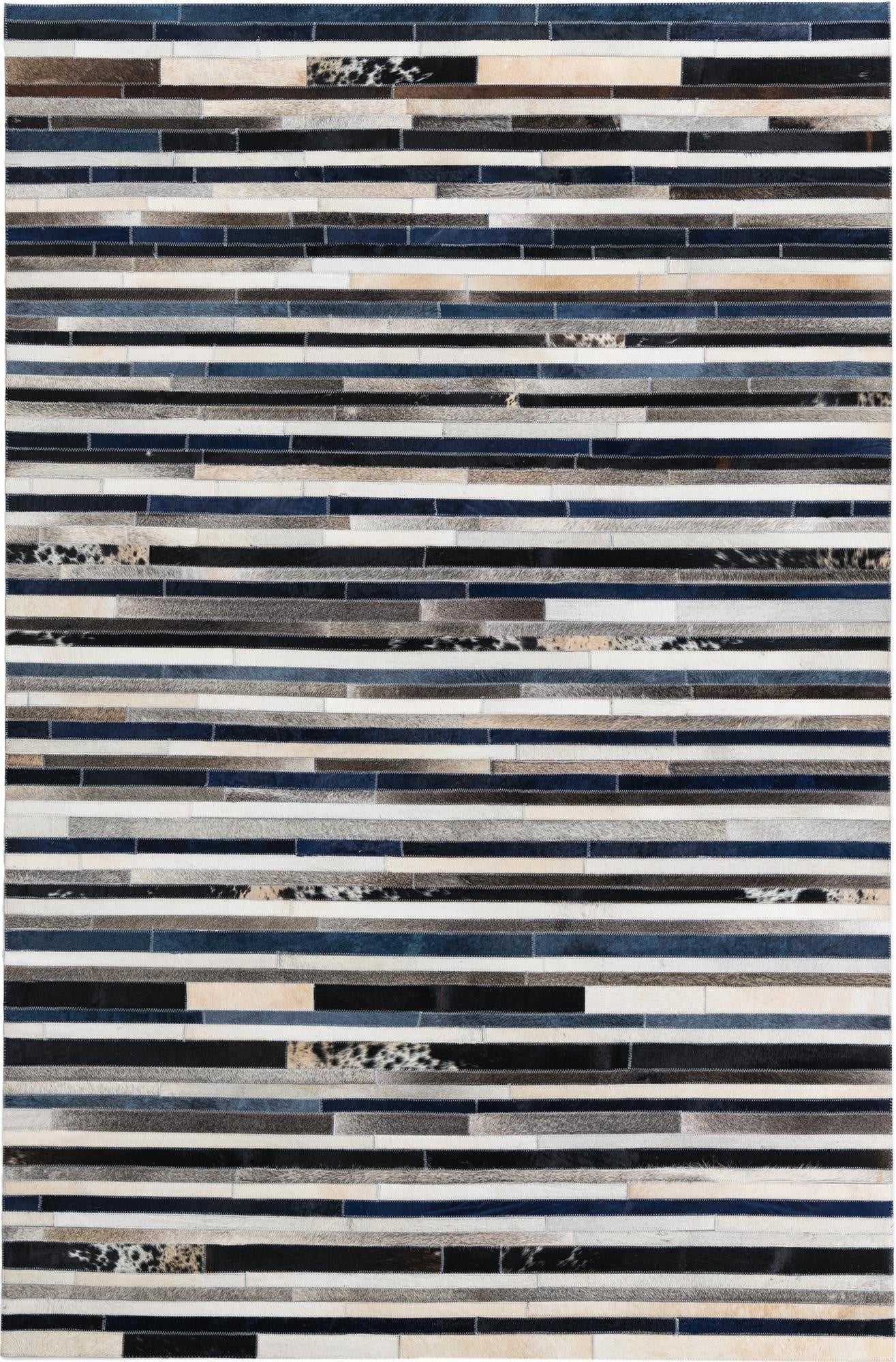 5' 2 x 8' Cowhide Leather Rug