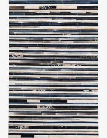 5' 2 x 8' Cowhide Leather Rug