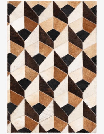 2' x 3' Cowhide Leather Rug