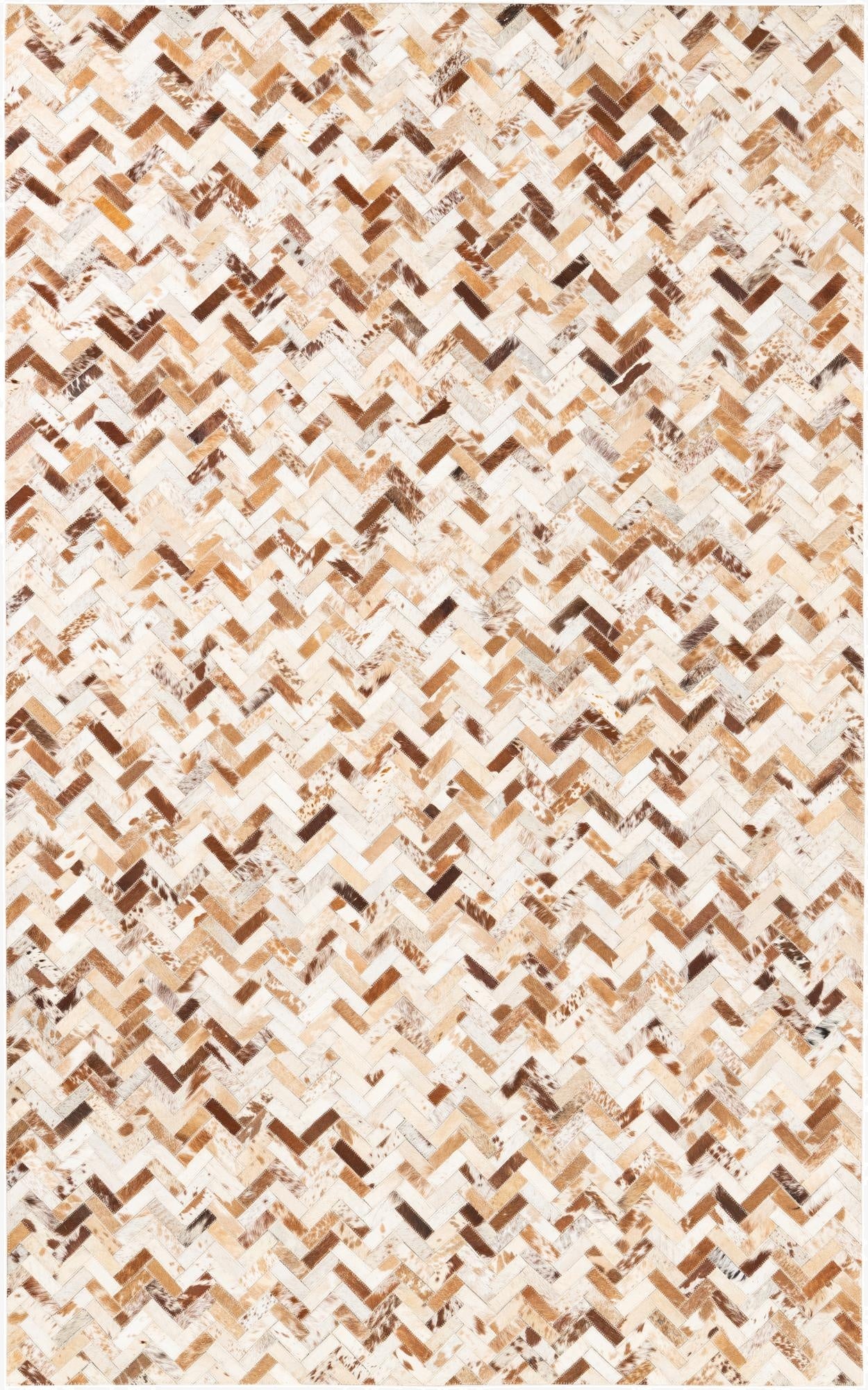 5' x 8' 1 Cowhide Leather Rug