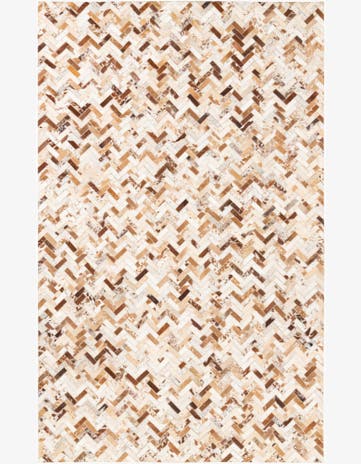 5' x 8' 1 Cowhide Leather Rug