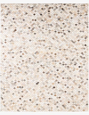 8' x 9' 10 Cowhide Leather Rug