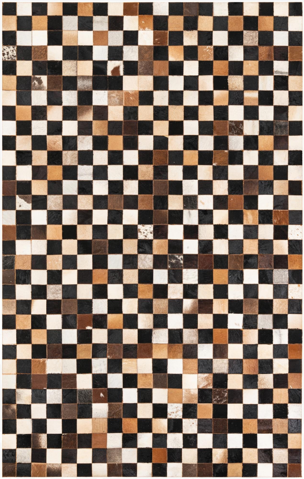 5' x 8' Cowhide Leather Rug