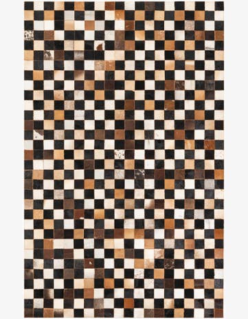 5' x 8' Cowhide Leather Rug