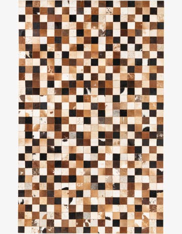 5' x 8' Cowhide Leather Rug