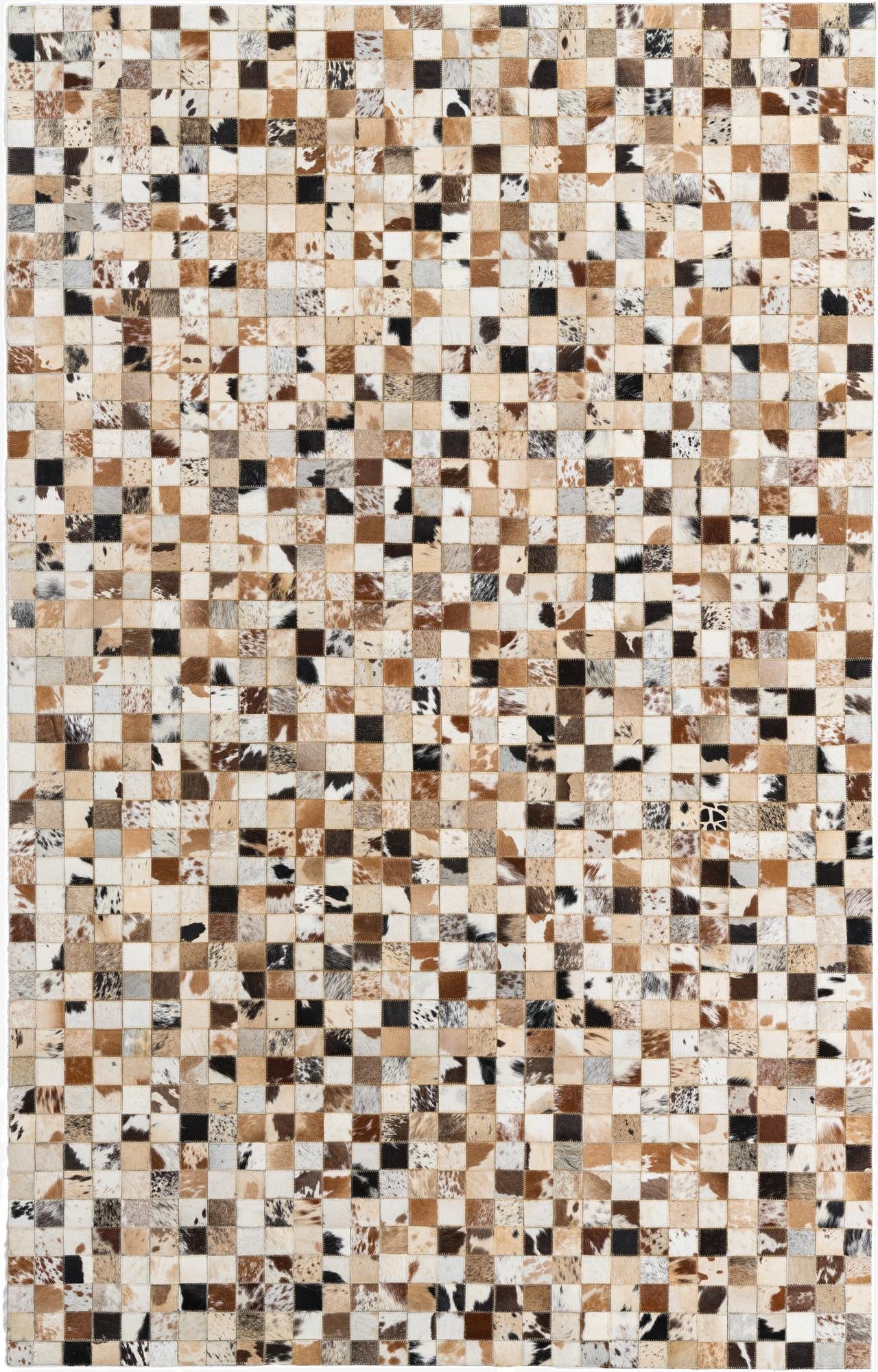5' x 8' Cowhide Leather Rug