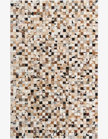 5' x 8' Cowhide Leather Rug
