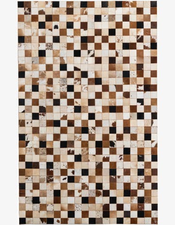 5' x 8' Cowhide Leather Rug