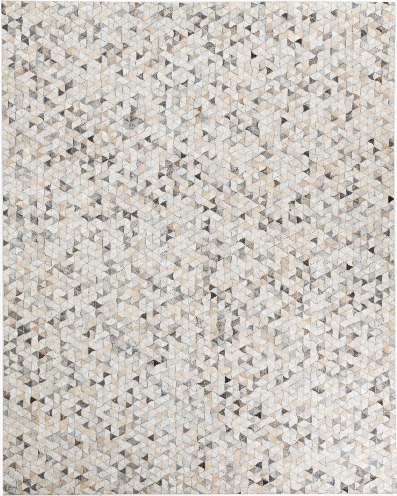 7' 10 x 9' 10 Cowhide Leather Rug