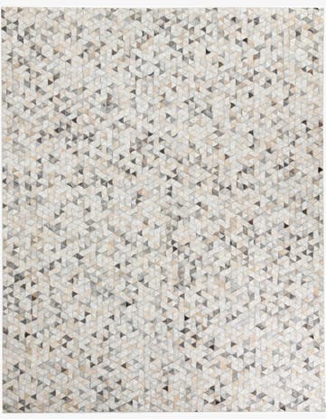 7' 10 x 9' 10 Cowhide Leather Rug