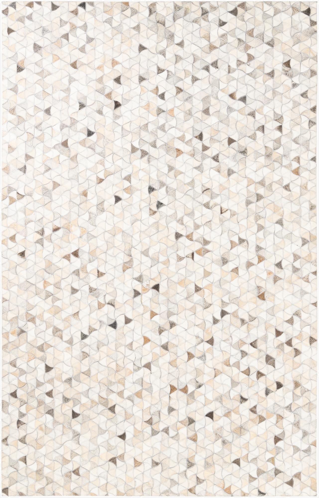 5' 2 x 8' Cowhide Leather Rug