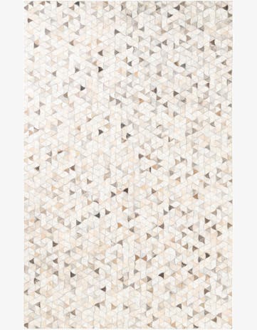 5' 2 x 8' Cowhide Leather Rug