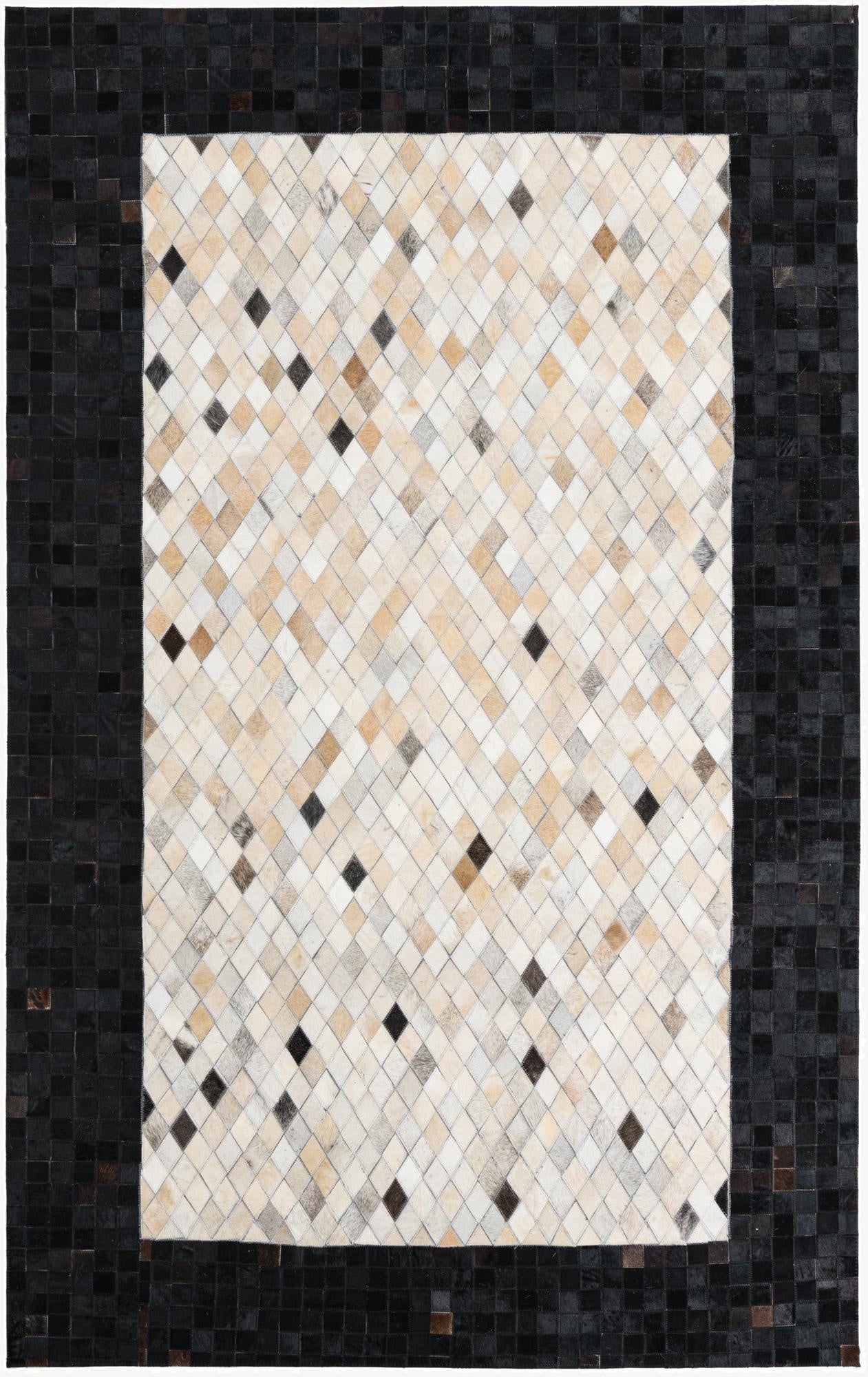 5' x 8' Cowhide Leather Rug