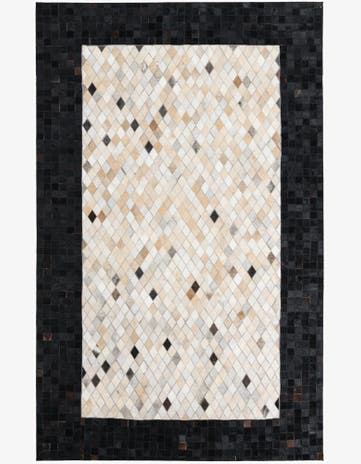 5' x 8' Cowhide Leather Rug
