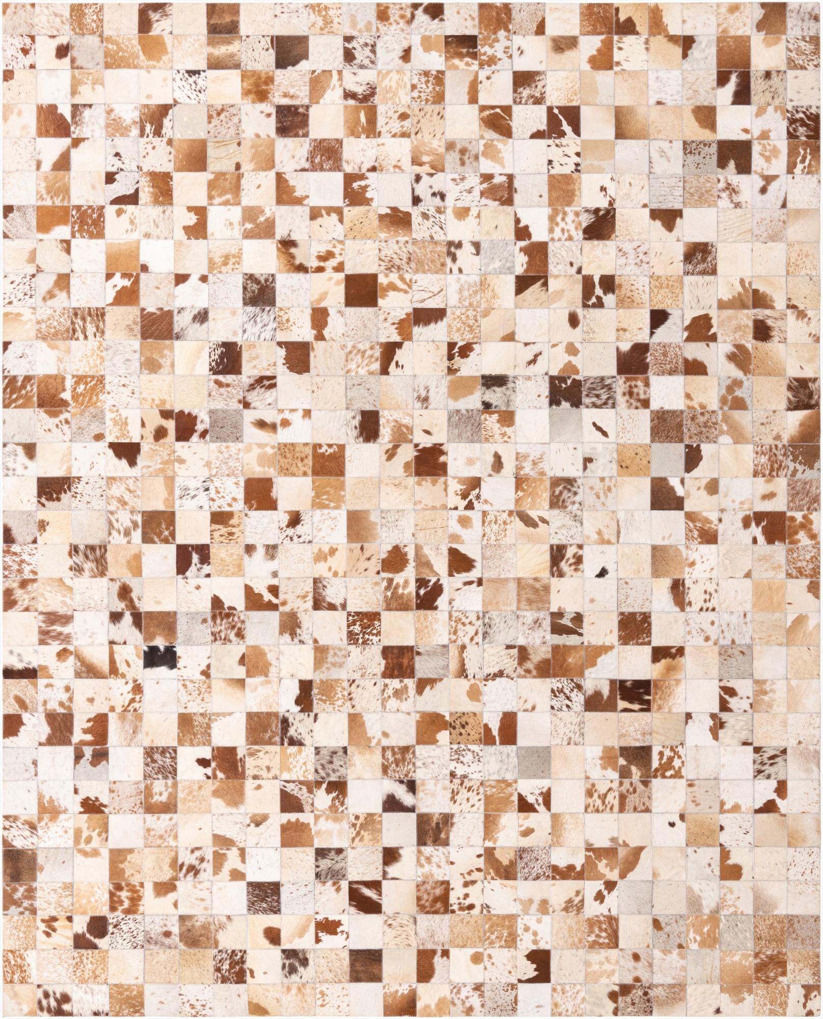 8' 1 x 10' Cowhide Leather Rug