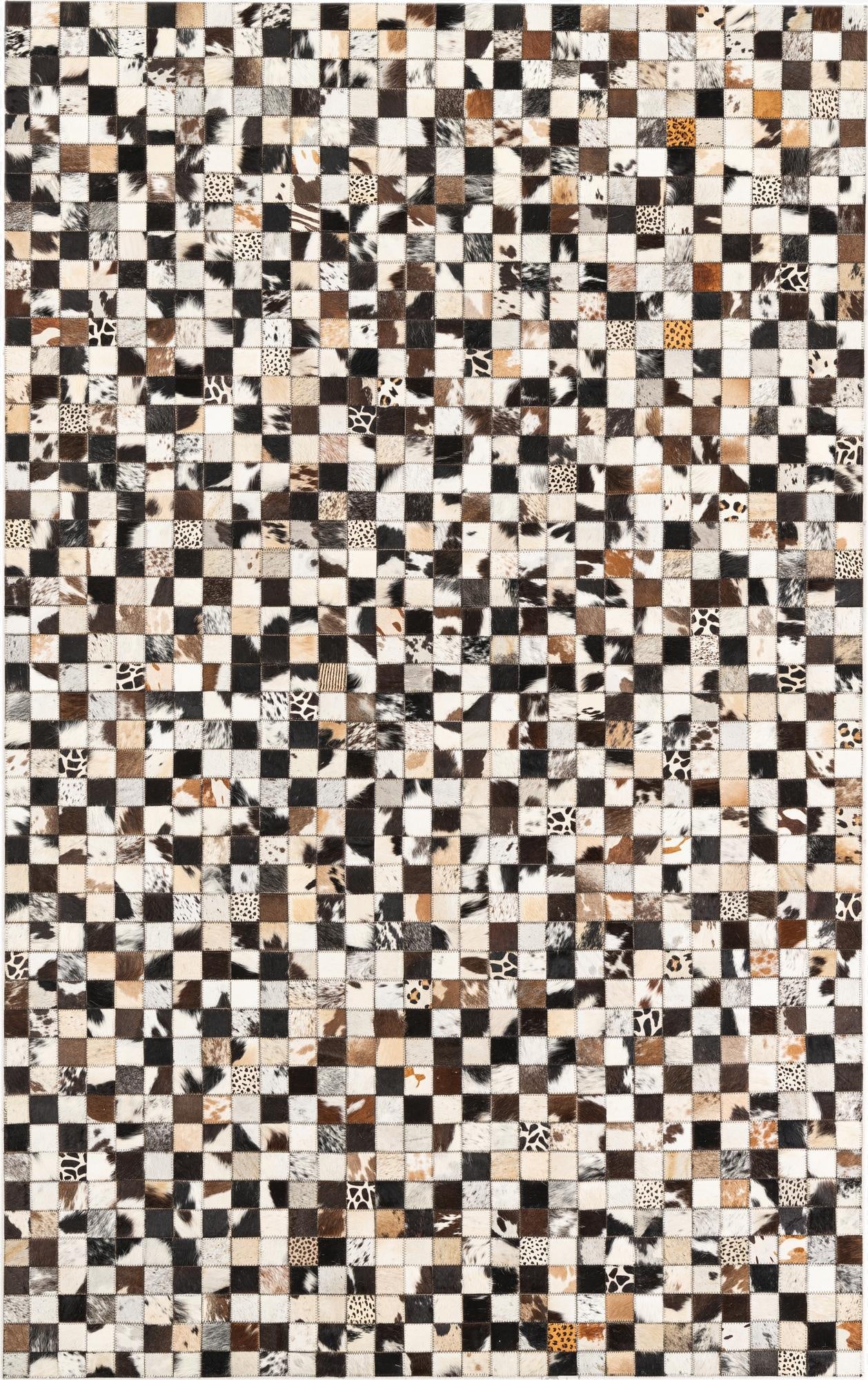 5' x 8' Cowhide Leather Rug
