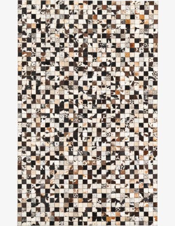 5' x 8' Cowhide Leather Rug