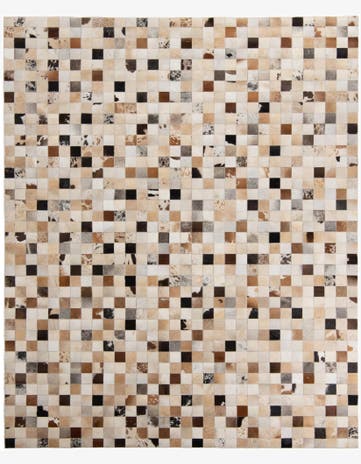 8' 1 x 10' Cowhide Leather Rug