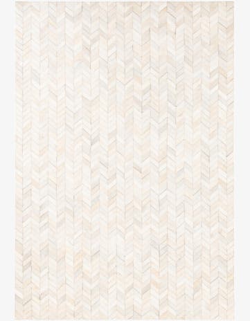 5' 3 x 7' 6 Cowhide Leather Rug