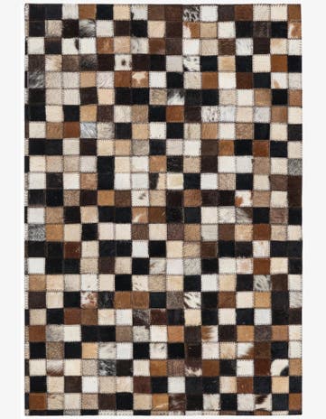 2' x 3' Cowhide Leather Rug