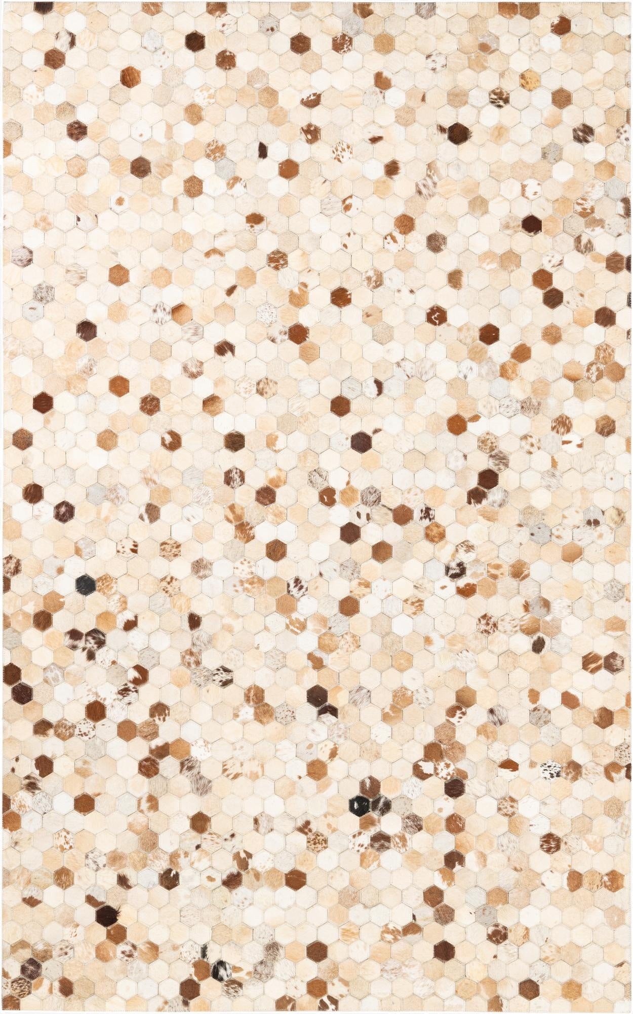 5' x 8' 1 Cowhide Leather Rug