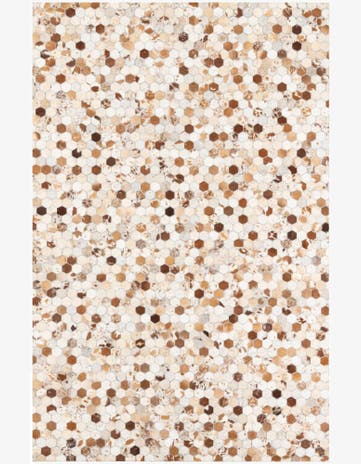 5' 1 x 8' Cowhide Leather Rug