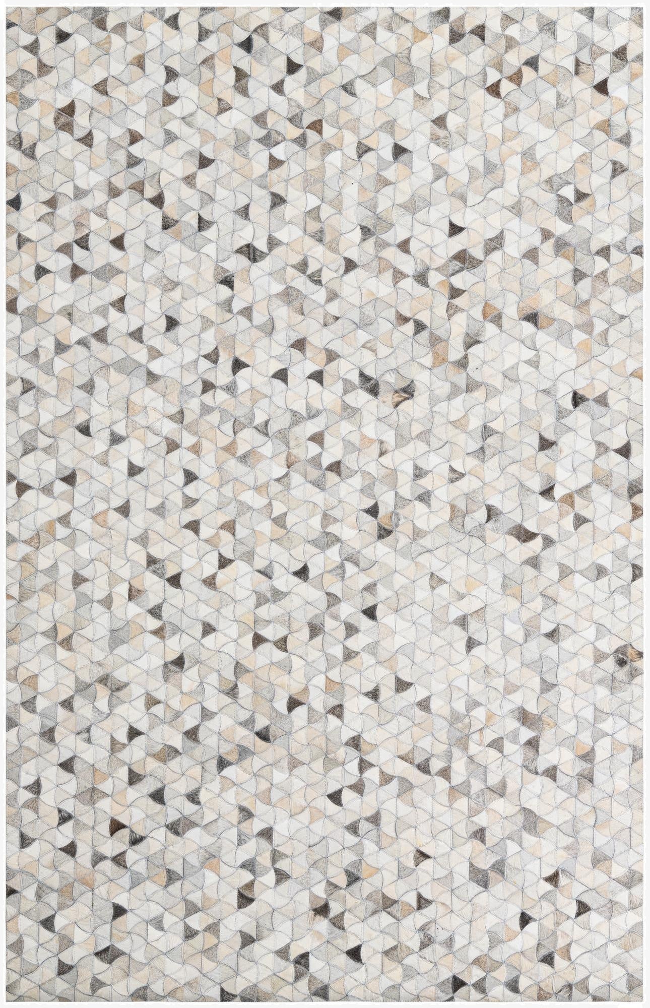 5' 1 x 7' 10 Cowhide Leather Rug