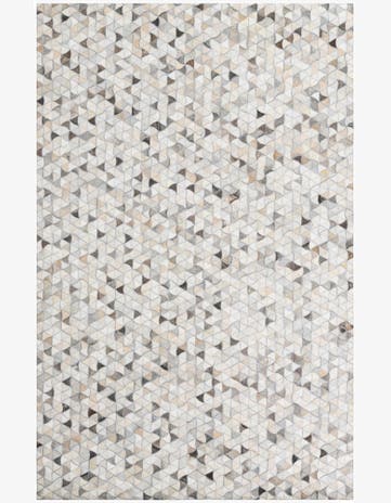 5' 1 x 7' 10 Cowhide Leather Rug