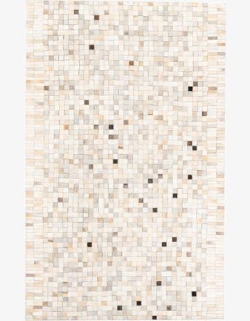 5' 1 x 8' 2 Cowhide Leather Rug