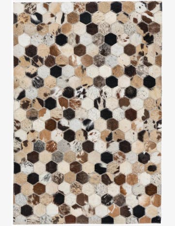 2' x 3' Cowhide Leather Rug