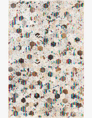 5' x 7' 10 Cowhide Leather Rug