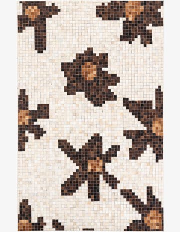 5' 3 x 8' 3 Cowhide Leather Rug