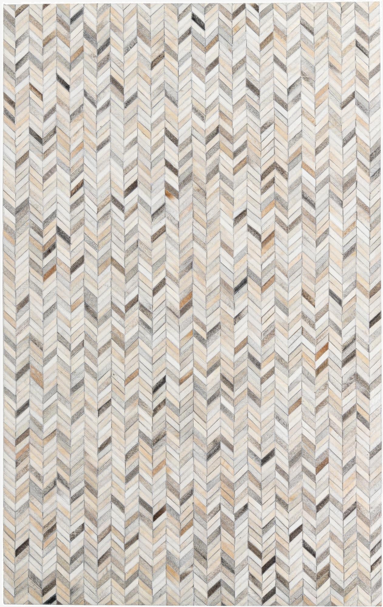 5' x 8' Cowhide Leather Rug