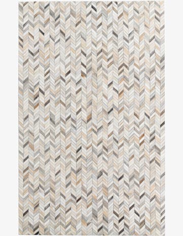 5' x 8' Cowhide Leather Rug