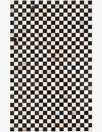 5' 1 x 8' Cowhide Leather Rug