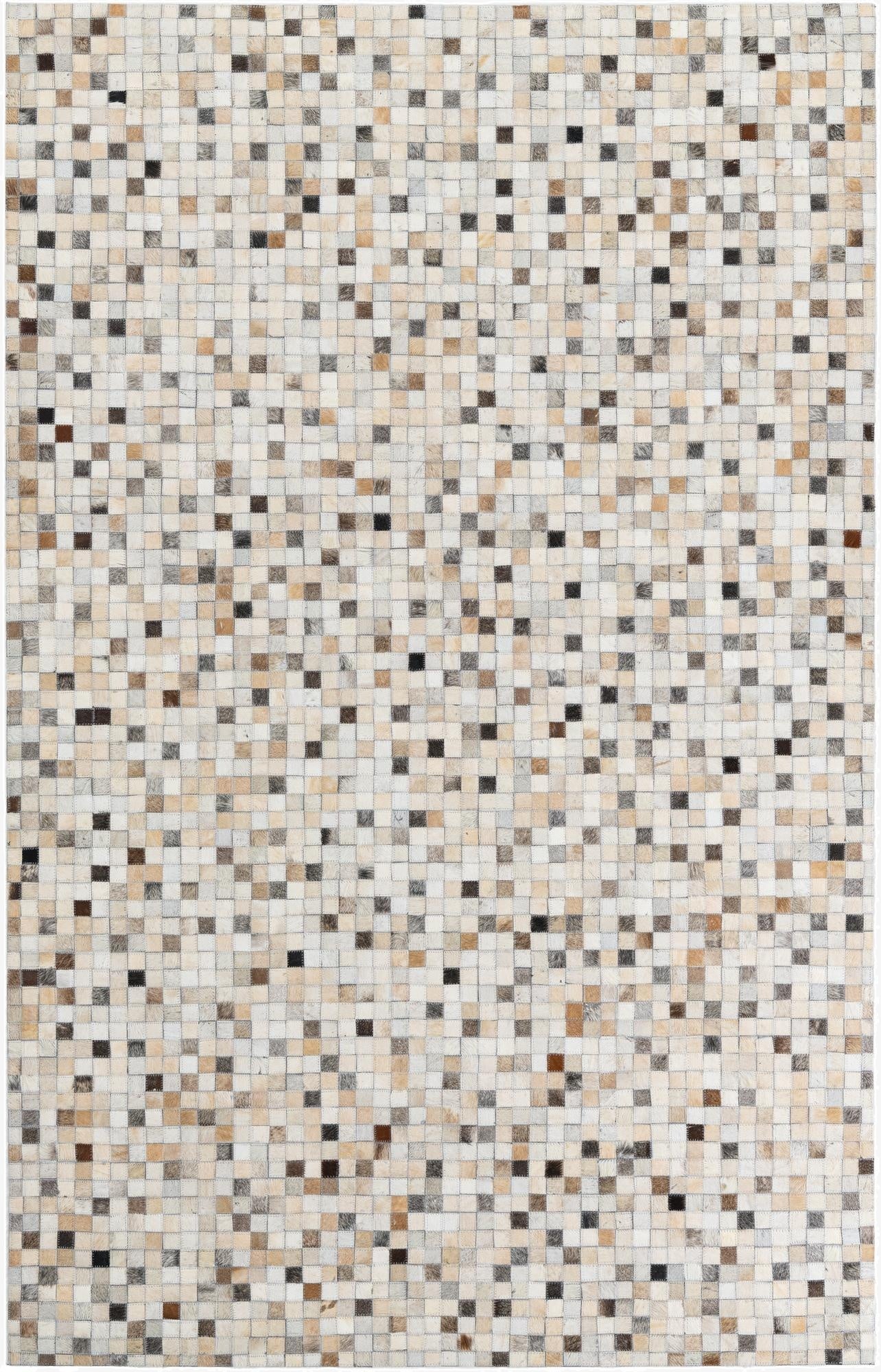 5' 2 x 8' Cowhide Leather Rug