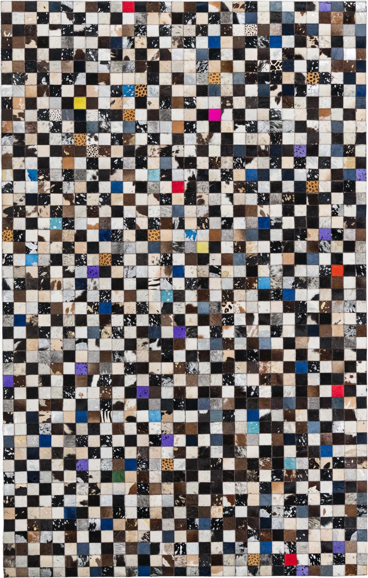 5' x 8' Cowhide Leather Rug