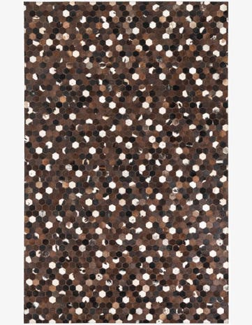 5' 2 x 8' 1 Cowhide Leather Rug