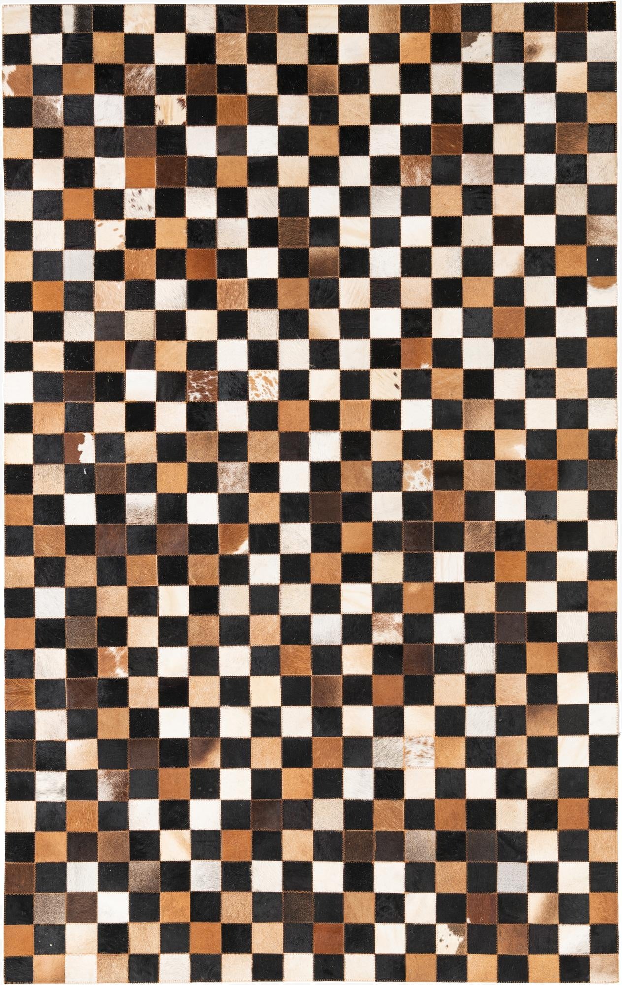 5' x 8' Cowhide Leather Rug