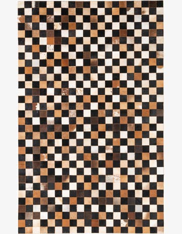 5' x 8' Cowhide Leather Rug