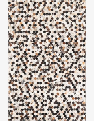 5' x 7' 9 Cowhide Leather Rug